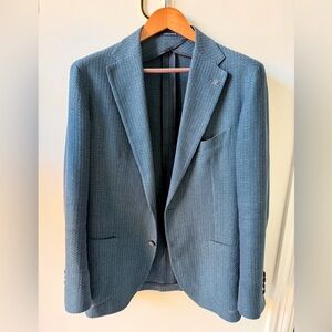 Tagliatore Linen Cotton Blazer, Made in Italy, Soft Tailoring